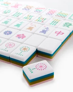 <span class=keywords><strong>Juego</strong></span> <span class=keywords><strong>de</strong></span> Mahjong Americano Portátil Premium, Diseño <span class=keywords><strong>de</strong></span> Fichas Acrílicas en Color Rosa Brillante, para el Hogar, Ocio y Entretenimiento - Product Image 3