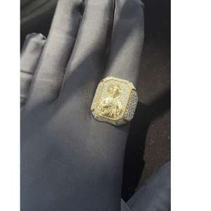 แหวนผู้ชายชุบโรเดียมคุณภาพสูง ป้องกันสนิม ประดับโมอิสซาไนต์ ดีไซน์ Jude ปรับแต่งได้ สไตล์ฮิปฮอป เหมาะสำหรับใส่ทุกวันและงานปาร์ตี้ - Product Image 5