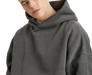 Sudaderas con Capucha Personalizadas para Hombre, de Alta Calidad, Estilo Holgado con Hombros Caídos, 100% Algodón, Tejido Informal, Color Liso, para Invierno - Product Image 4