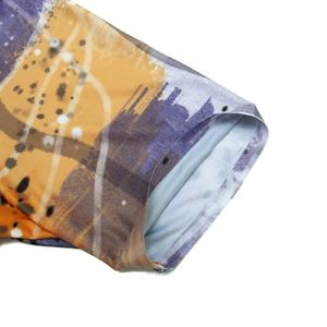 Maillot de cyclisme pour homme avec logo personnalisé, motif abstrait vibrant effet éclaboussures de peinture, imprimé par sublimation, manches courtes, professionnel pour le vélo - Product Image 2