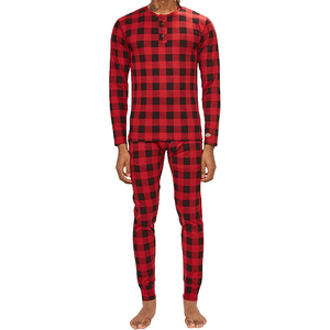 Ensemble de sous-vêtements thermiques pour hommes RABUSH SPORTS de haute qualité, logo personnalisé imprimé, caleçons longs à carreaux, séchage rapide, très confortable - Product Image 1