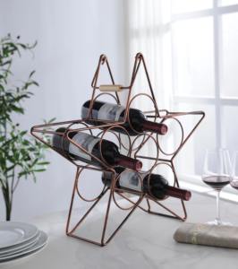 Moderno Estante para Vino Cuadrado de Metal, Ecológico y Duradero, Soporte de Mesa de 3L, Exhibidor de Vino de Alambre - Product Image 6