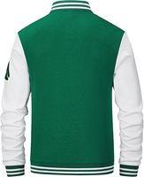 Blouson universitaire coupe ample en polaire pour homme, coupe droite, coupe-vent, col montant, style streetwear, avec logo personnalisé Shuja Sports – Vente en gros