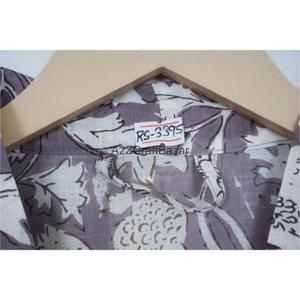 Robe Kimono en Coton Tricoté Imprimé Floral 100% Coton, Style Artisanal Jaipuri, Tenue Décontractée Romantique et Respirante pour l'Été - Product Image 5