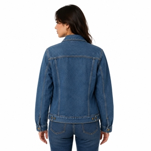 Chaqueta Vaquera Extra Grande para Mujer, Cómoda para el Día a Día, Tejido Resistente, Estilo Clásico, Fabricación Personalizada OEM - Product Image 3