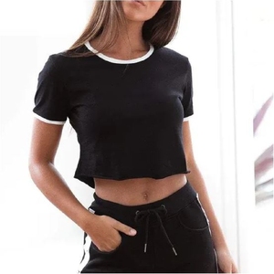 Camiseta Corta de Moda Urbana para Mujer, Estilo Americano, Algodón, Proveedor Mayorista de Ropa - Product Image 3