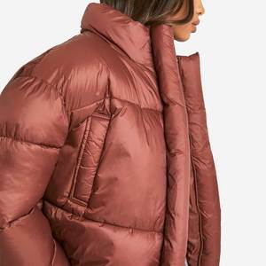 Women High Waist Puffer Jacket Quilted Winter Bubble Coat Short <b>Top</b> Long Sleeve <b>Zip</b> <b>Up</b> Casual Fashion Outerwear 2026 - Product Image 3