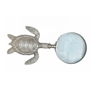 Lupa de diseño de tortuga, lector de mapas de aspecto antiguo, lupa de mano decorativa de papel, decoración del hogar, novedad - Product Image 1