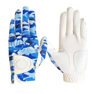 Guantes de Golf de Cuero PU con Camuflaje Azul Personalizado, Diseño de Agarre Duradero, Transpirables y Cómodos para un Rendimiento Profesional en el Golf - Product Image 6