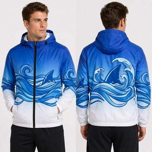 High Quality Tie Dye Hoodie <b>Puffer</b> Windbreaker <b>Jacket</b> Nylon Polyester Sports Coaching Breathable Zip up Wind Breaker <b>Jackets</b> - Product Image 2