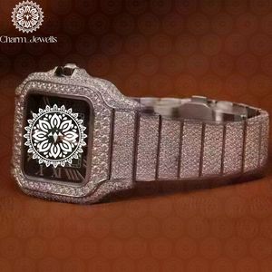 Reloj de Lujo para Hombre Charm_Jewells, de Acero Inoxidable, Caja Cuadrada de 40 mm, Esfera Analógica, Cristal de Zafiro, Botón de Empuje, Mecanismo Oculto - Product Image 2