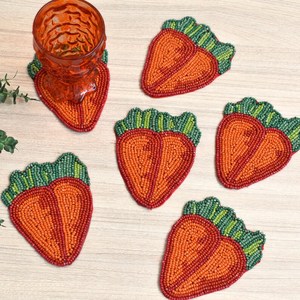 Cute Beaded Luxury Eco-Friendly Portable Cocktail Coasters 1 Piece Washable <b>Bar</b> <b>Mats</b> for Hotel & Home Use - Product Image 2