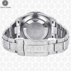 Charm_Jewells Luxury Stainless Steel <b>Watch</b> 40mm Round Case Analog Quartz Sapphire Crystal Dial Folding Clasp Unisex - Product Image 4