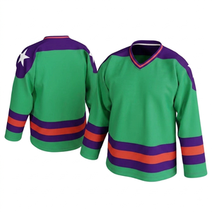 Nouveau Maillot de Hockey sur Glace Unisexe 2026 Respirant Anti-Bactérien Séchage Rapide Impression Numérique Personnalisée Blocs de Couleurs Logo d'Équipe Adultes 100% Coton - Product Image 3