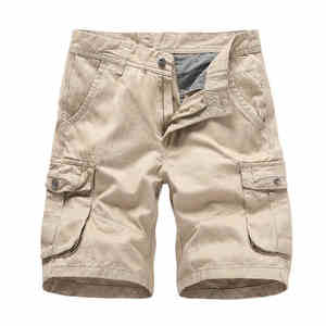Pantalones Cortos Cargo para Hombre, 100% Algodón, Estilo Urbano, Verano 2026, Multibolsillos, 6 Bolsillos - Product Image 2