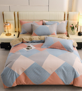 Pink and White <b>Striped</b> Duvet Cover <b>Set</b> with Tufted Headboard <b>Bedding</b> for Cozy Bedroom Decor - Product Image 2