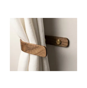 Newly Acacia Wood Curtain Holdback Tracks & Accessories Classic Wood Curtain Ticback hold back best price - Product Image 5