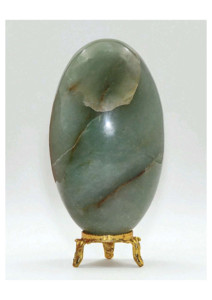 Nuevo Adorno de Aventurina Verde Pulida, Lingam de Shiva, Forma Ovalada, Feng Shui, Pieza de Arte Decorativa Coleccionable - Product Image 2
