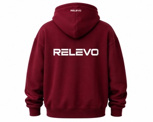 Relevo <b>Men's</b> Full Zip Hoodie 100% Cotton Fleece Solid Color Casual Streetwear Hooded Sweatshirt Regular Fit Autumn Wear - Product Image 2