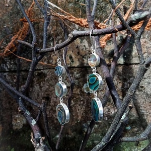 NY-ER130-Silver สามฝาง่ายห้อยต่างหูผู้หญิงหอยเป๋าฮื้อแฟชั่นหรูหราออกแบบที่มีชื่อเสียงแบรนด์เครื่องประดับที่มีคุณภาพสูง - Product Image 4