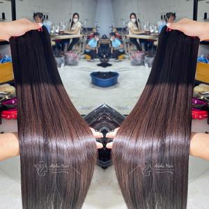 Cutícula alineada disponible Impresionante venta de extensiones de cabello liso de hueso de color personalizado Peluca de encaje HD de cabello humano natural de un donante - Product Image 1