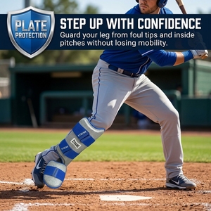 Custom Logo Baseball Shin Guard Non-Slip Ankle Strap Softball Shin Guard Youth Adult Sports Catcher Training Sports Equipment - Product Image 3