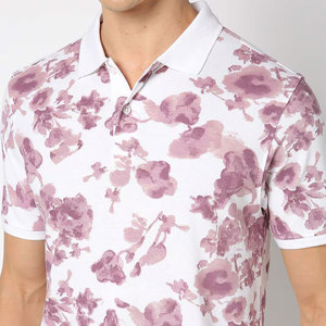 Dernières tendances de la mode, polos en coton personnalisés pour hommes, tissu jersey pas cher avec motif de lettres unique, polos pour hommes - Product Image 5