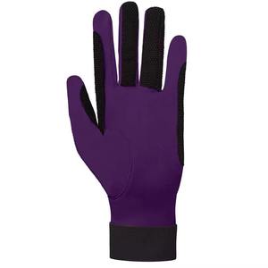 Purple <b>Equestrian</b> Grip Gloves Women's Regular Fit Solid Color Riding Gloves with Black Palm Accents - Product Image 3