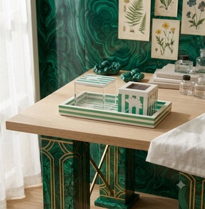 Porta Incienso de Resina Verde y Blanca, Difusor de Aromaterapia en Forma de Cubo, Decoración de Fragancia para Escritorio - Product Image 6