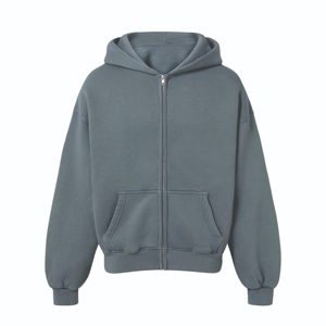 เสื้อฮู้ดผ้าฟลีซคอตตอนแท้ 100% แบบยูนิเซ็กซ์ พิมพ์โลโก้ด้วยผ้าไหมคุณภาพสูง ซิปหน้า เหมาะสำหรับฤดูหนาว - Product Image 1