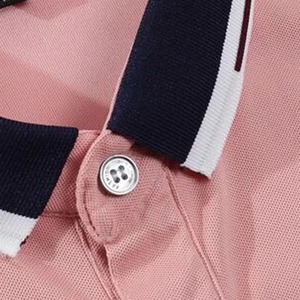 Chemise rose imprimée pour homme, manches courtes, en coton tricoté, coupe classique, respirante, séchage rapide, idéale pour le golf et les occasions décontractées – Meilleure vente - Product Image 3