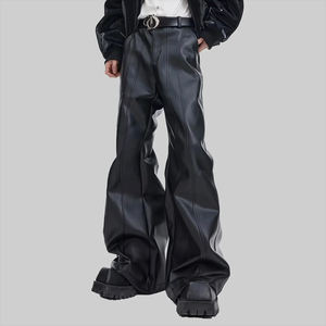 Pantalones de cuero hechos a medida para hombre con logotipo personalizado, diseño único, precio al por mayor, pantalones de cuero en venta - Product Image 1