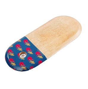 เขียงไม้ทรงสี่เหลี่ยมพร้อมด้ามจับ ถาดเสิร์ฟเคลือบอีนาเมลสองสี - Product Image 5