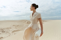 Nouvelle collection Robe décontractée pour femmes ELORIA SHIRT-COLLAR MIDI DRESS Robes à manches courtes pour femmes Robes élégantes tendance pour femmes Vêtements pour femmes