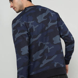 Sudadera de invierno para hombre, holgada, informal, 100% algodón, forro polar, sin forro, cuello redondo, estampado digital, 410g, antiencogimiento - Product Image 5