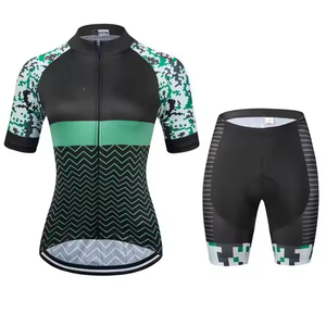 Conjunto de uniforme de Ciclismo de verano para mujer, ropa de bicicleta de carreras transpirable para montar en bicicleta de montaña, ciclismo transpirable cómodo - Product Image 1