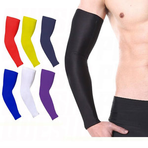 Manguito protector de brazo OEM personalizado con LOGO, de seda fría sublimada, antideslizante con silicona, para gimnasio, running, béisbol, voleibol, fútbol. - Product Image 4