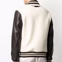 Veste de sport d'hiver personnalisée pour homme avec col montant, logo frontal, manches en laine - Imperméable et écologique