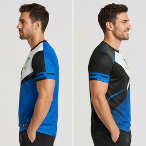 Nouveaux t-shirts de sublimation pour hommes, 100% polyester, séchage rapide, respirant, haut de gamme pour la course et le fitness - Product Image 5