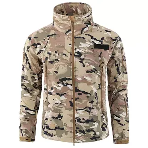Veste polaire décontractée pour homme gris foncé, imprimé animal/pois/coeur, col montant, fermeture éclair, coupe-vent, pour l'automne, coupe classique - Product Image 5