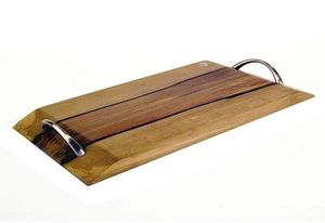 JUNJI Customizable <b>Bamboo</b> Square Nesting Serving Trays Rectangular Shape with Cut Handles for Kitchen & Bathroom Use - Product Image 6