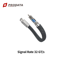 Kabel MCIO 8X Lurus Berlapis Perak Tembaga 30AWG Kecepatan Ultra Tinggi untuk Server AI