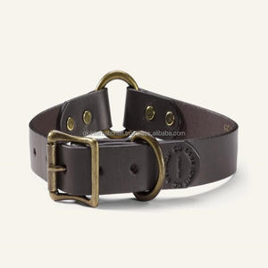 Collier de chien en cuir véritable personnalisé pour toutes les tailles d'animaux de compagnie accessoires pour animaux de compagnie en gros collier de chien en cuir fait à la main - Product Image 4