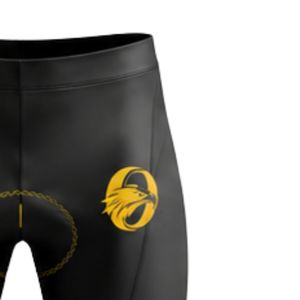 Leggings de cyclisme pour hommes et femmes, noir et jaune, longueur intégrale, rembourrés, respirants, leggings de performance pour le cyclisme en plein air - Product Image 5