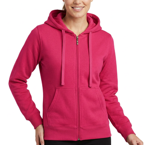 Unisex Pink Utility Zipper Hoodie Sialkot OEM Factory Cotton Fleece Bulk Streetwear Manufacturer Custom Logo <b>Zip</b> <b>Up</b> <b>Jacket</b> - Product Image 1