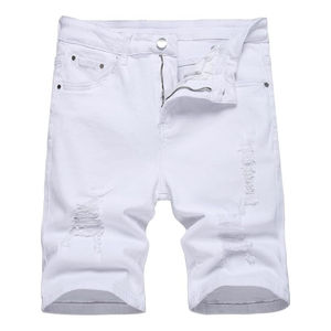 Shorts en jean pour homme de qualité supérieure, style vintage délavé, décontractés, pour l'été, streetwear, shorts d'extérieur avec poches - Product Image 1