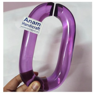 Anam Handicraft Modern Acrylic Round Handmade Functional Decorative Branding Hanging Wall Art Vertical Pattern Curve Technique - Product Image 1