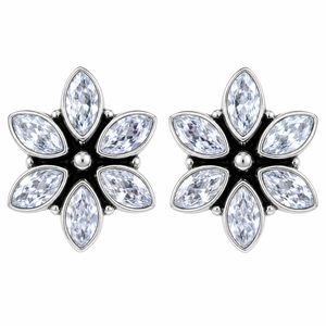 Export Quality Wholesale Oxidized <b>Silver</b> Flower <b>Stud</b> Earrings Women Bulk Supplier | Direct Factory Manufacturer | Hot Selling - Product Image 1