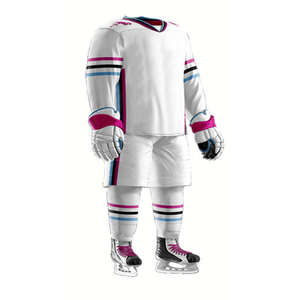 Ensemble de maillots et chaussettes de hockey sur glace personnalisés de haute qualité, sublimation frontale, respirant, 100% polyester, unisexe adulte, OEM SPORTS - Product Image 4