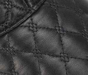 Quilted Black Leather Look Cap Unisex Casual <b>Hat</b> Four Seasons 56-58CM - Product Image 6